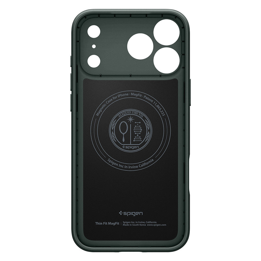 Husa de protectie Spigen Thin Fit compatibil cu iPhone 17 Pro / iPhone 18 Pro, Verde inchis