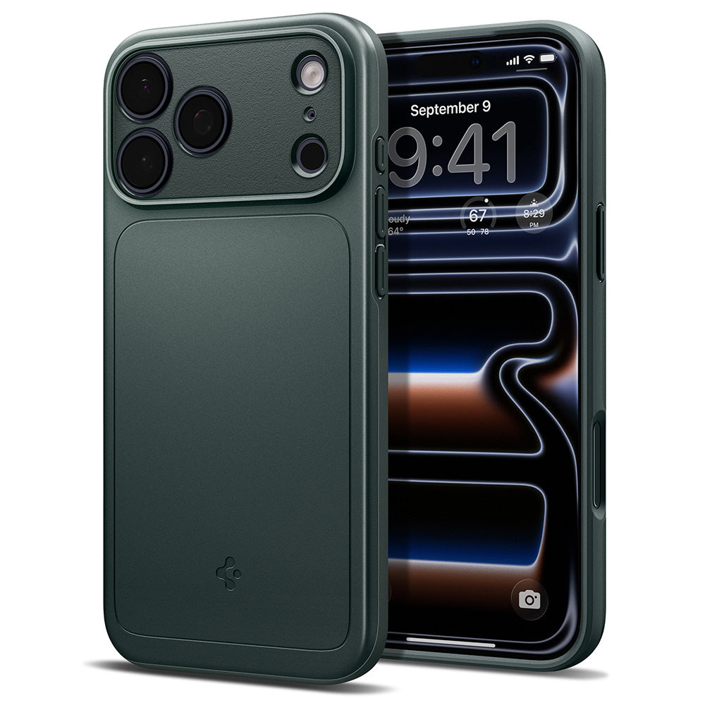 Husa de protectie Spigen Thin Fit compatibil cu iPhone 18 Pro Max / iPhone 17 Pro Max, Verde inchis