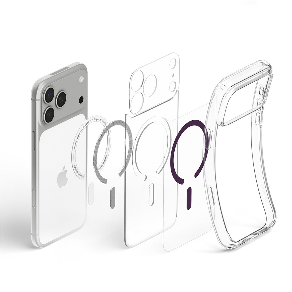 Husa de protectie Spigen Ultra Hybrid compatibil cu iPhone 17 Pro / iPhone 18 Pro, Transparent