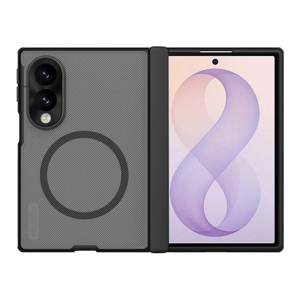 Husa de protectie Nillkin Super Frosted Shield Fold Magnetic compatibil cu Samsung Galaxy Z Fold8, Negru Transparent