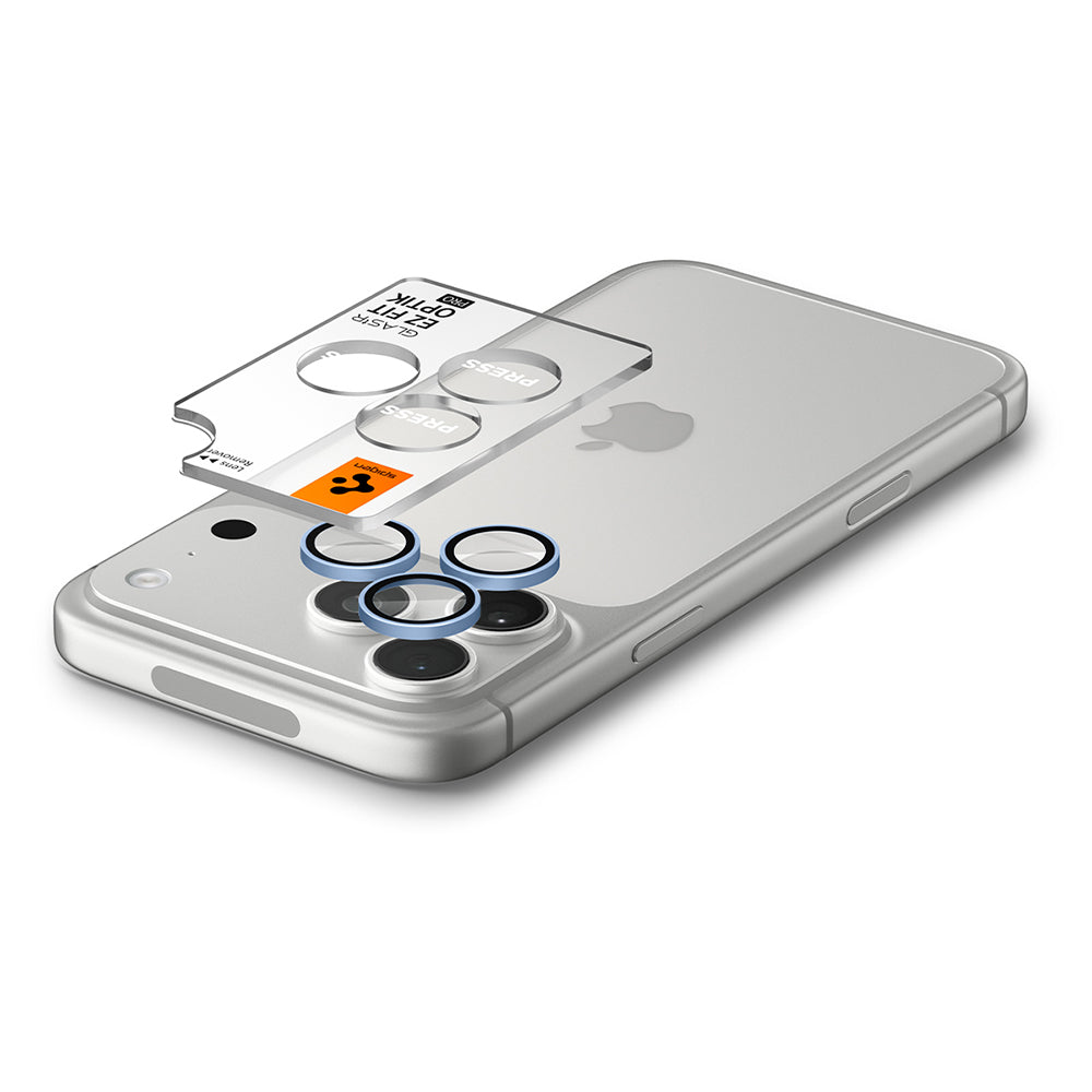 Folie de protectie Spigen Optik.tR compatibil cu iPhone 18 Pro / iPhone 18 Pro Max, Albastru