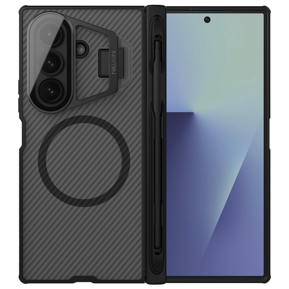 Husa de protectie Nillkin CamShield Prop compatibil cu Samsung Galaxy Z Fold7, Negru Transparent