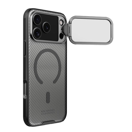 Husa de protectie Nillkin CamShield Prop Magnetic compatibil cu iPhone 17 Pro Max / iPhone 18 Pro Max, Negru Transparent