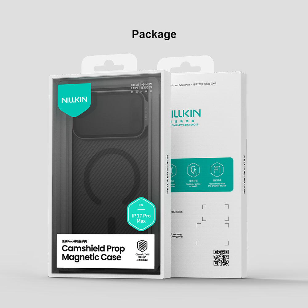 Husa de protectie Nillkin CamShield Prop compatibil cu iPhone 17 Pro / iPhone 18 Pro, Negru Transparent