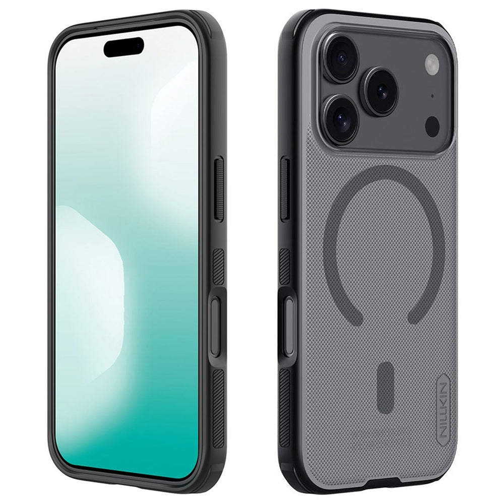Husa de protectie Nillkin Super Frosted Shield Pro Magnetic compatibil cu iPhone 17 Pro Max / iPhone 18 Pro Max, Negru Transparent