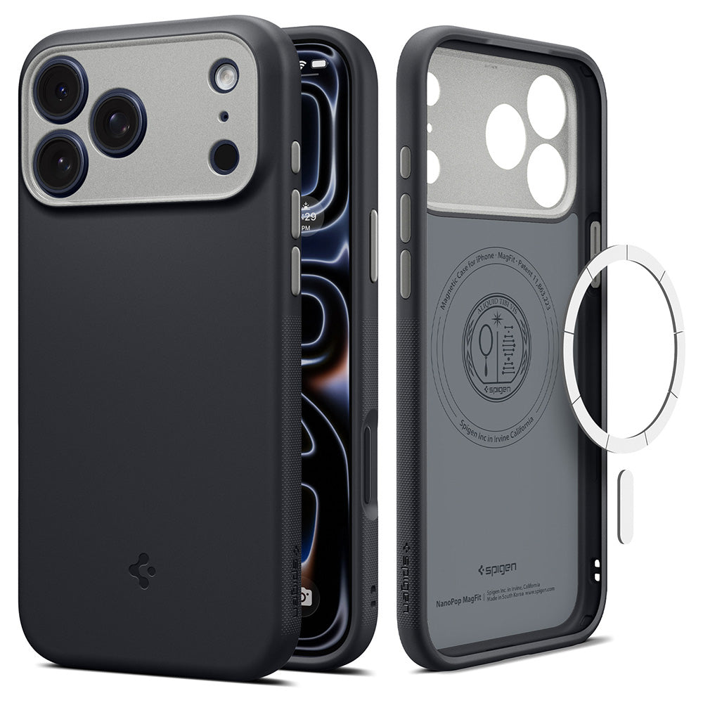 Husa de protectie Spigen Caseology Nano Pop compatibil cu iPhone 17 Pro Max / iPhone 18 Pro Max, Negru