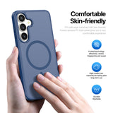 Husa de protectie Dux Ducis Yind MagSafe compatibil cu Samsung Galaxy S26 FE / Samsung Galaxy S25 FE, Albastru inchis
