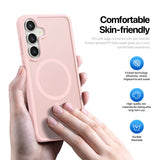 Husa de protectie Dux Ducis Yind MagSafe compatibil cu Samsung Galaxy S26 FE / Samsung Galaxy S25 FE, Roz