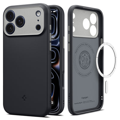 Husa de protectie Spigen Caseology Nano Pop compatibil cu iPhone 17 Pro / iPhone 18 Pro, Negru