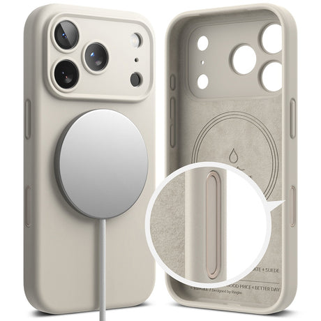 Husa de protectie Ringke compatibil cu iPhone 18 Pro, Crem