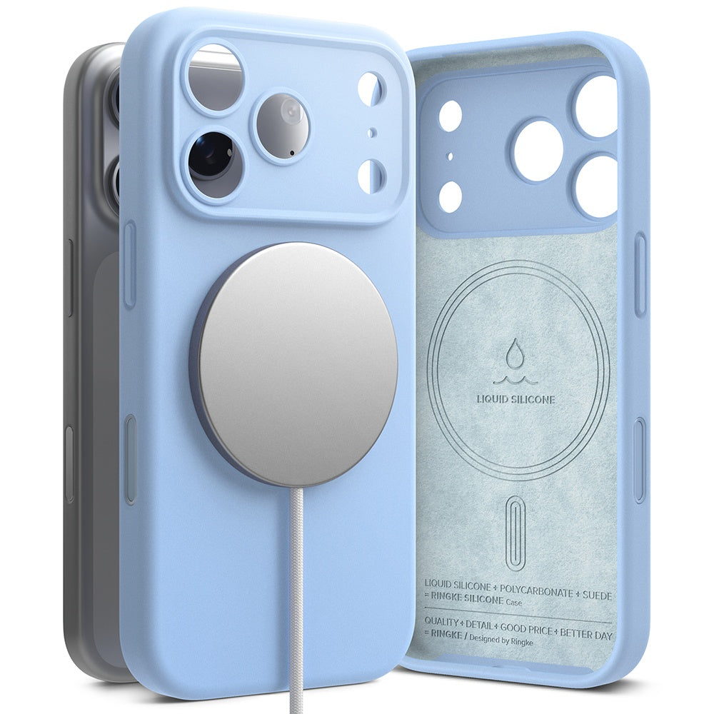 Husa de protectie Ringke Silicone MagSafe compatibil cu iPhone 18 Pro, Albastru