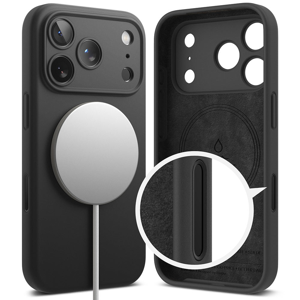 Husa de protectie Ringke Silicone MagSafe compatibil cu iPhone 18 Pro Max, Negru