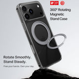 Husa de protectie Torras Ostand O1 Guardian compatibil cu iPhone 17 Pro / iPhone 18 Pro, Transparent
