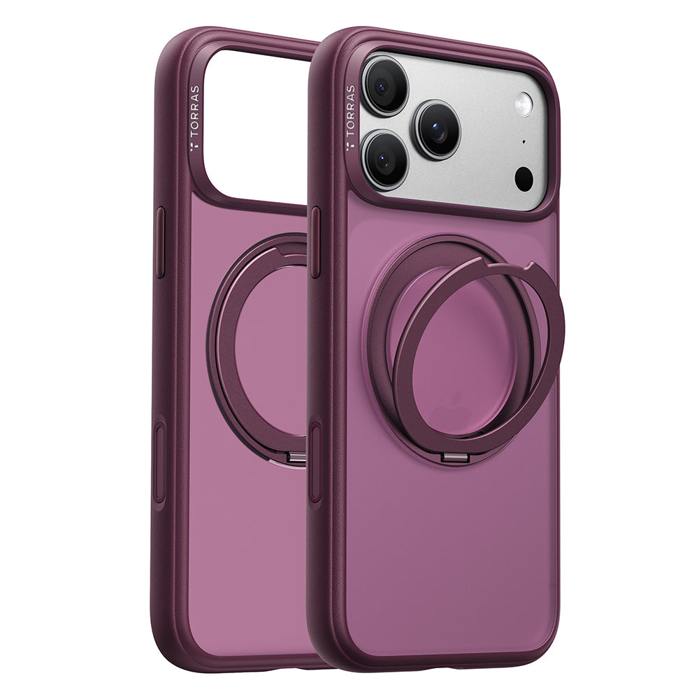 Husa de protectie Torras Ostand O1 Guardian compatibil cu iPhone 17 Pro / iPhone 18 Pro, Mov
