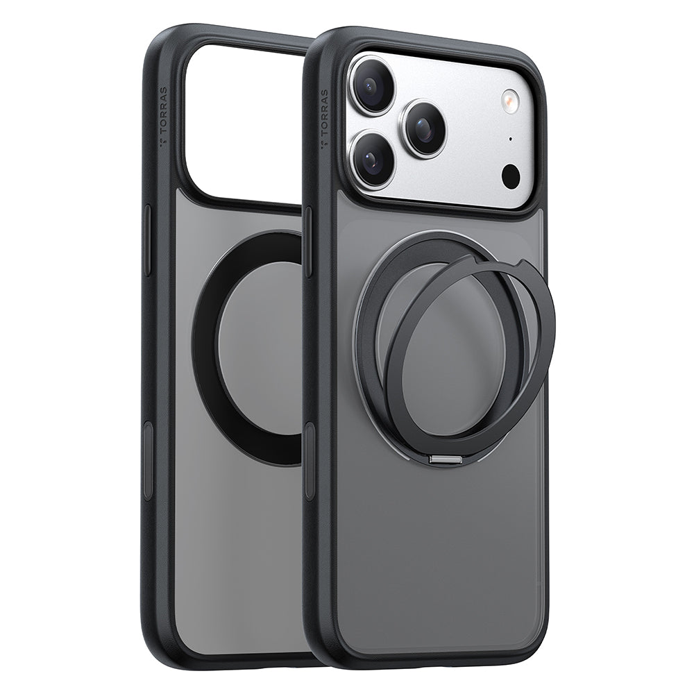 Husa de protectie Torras Ostand O1 Guardian compatibil cu iPhone 18 Pro Max / iPhone 17 Pro Max, Negru