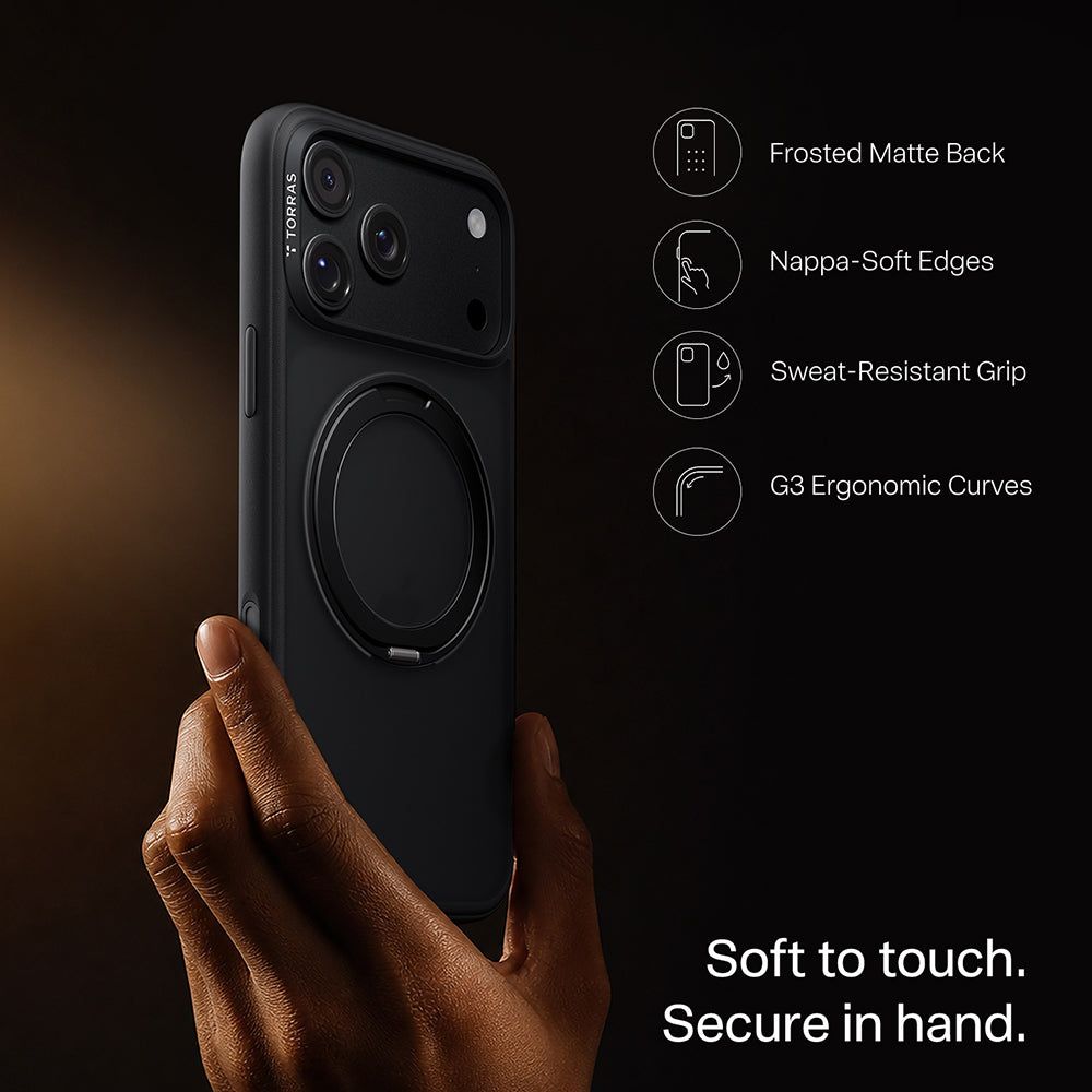 Husa de protectie Torras Ostand O1 Guardian compatibil cu iPhone 18 Pro Max / iPhone 17 Pro Max, Negru