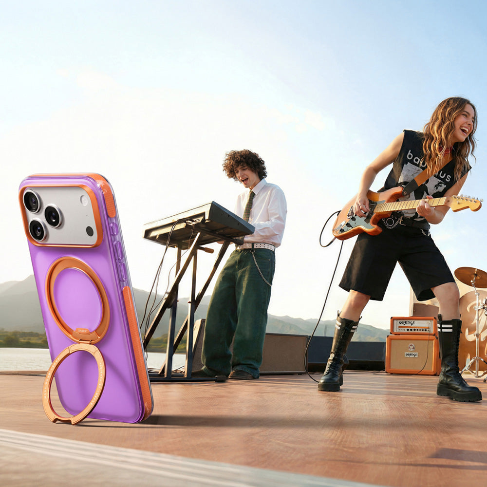Husa de protectie Torras Ostand O3 compatibil cu iPhone 18 Pro Max / iPhone 17 Pro Max, Mov