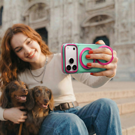 Husa de protectie Torras Ostand O3 compatibil cu iPhone 17 Pro Max / iPhone 18 Pro Max, Verde