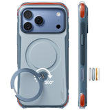Husa de protectie Torras Ostand Q3 Air Pro compatibil cu iPhone 18 Pro / iPhone 17 Pro, Albastru