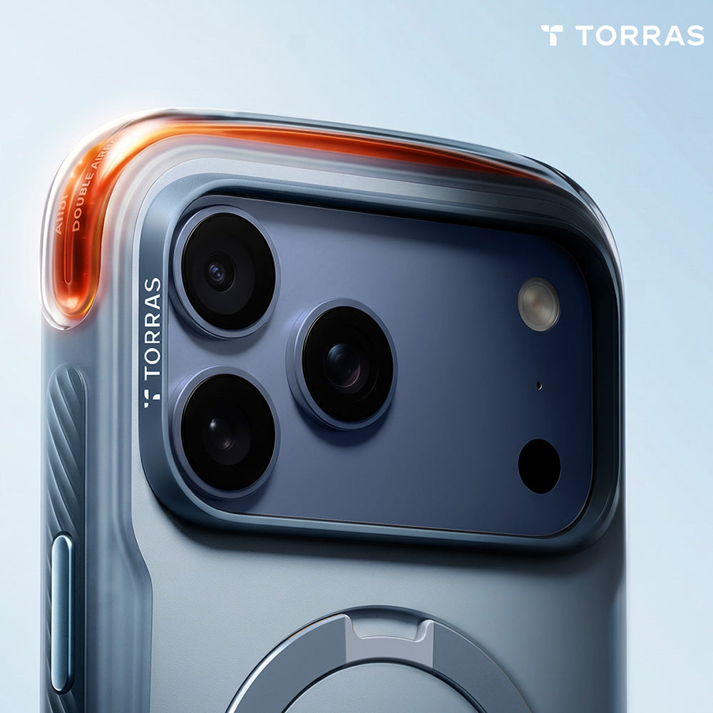 Husa de protectie Torras Ostand Q3 Air Pro compatibil cu iPhone 18 Pro Max / iPhone 17 Pro Max, Mov