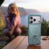 Husa de protectie Torras Ostand Q3 Air Series compatibil cu iPhone 18 Pro Max / iPhone 17 Pro Max, Verde