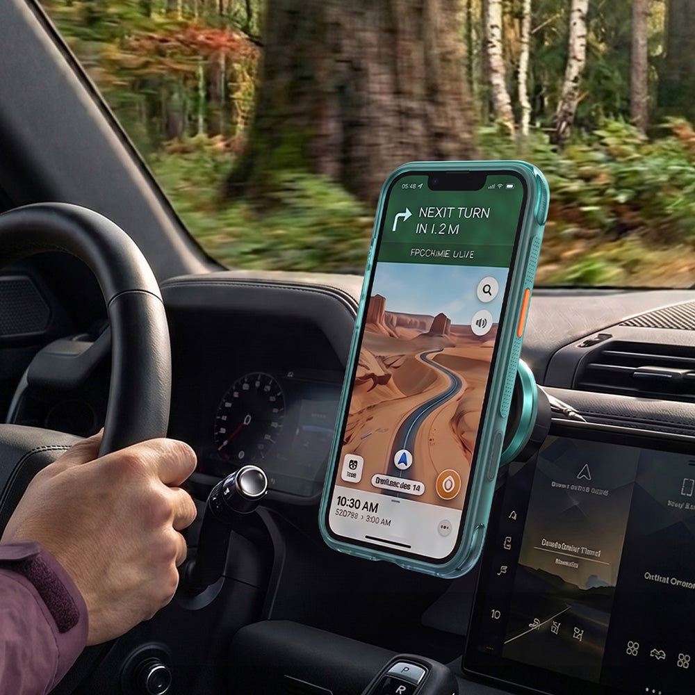 Husa de protectie Torras Ostand Q3 Air Series compatibil cu iPhone 18 Pro Max / iPhone 17 Pro Max, Verde