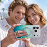 Husa de protectie Torras Ostand O3 Air Gradient compatibil cu iPhone 18 Pro / iPhone 17 Pro, Verde