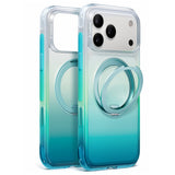 Husa de protectie Torras Ostand O3 Air Gradient compatibil cu iPhone 18 Pro / iPhone 17 Pro, Verde