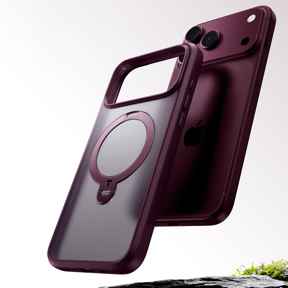 Husa de protectie Torras Ostand Spin Series compatibil cu iPhone 18 Pro Max / iPhone 17 Pro Max, Mov