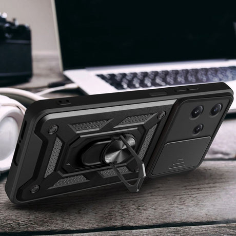 Husa de protectie Techsuit CamShield compatibil cu Xiaomi Redmi 12 5G, Negru