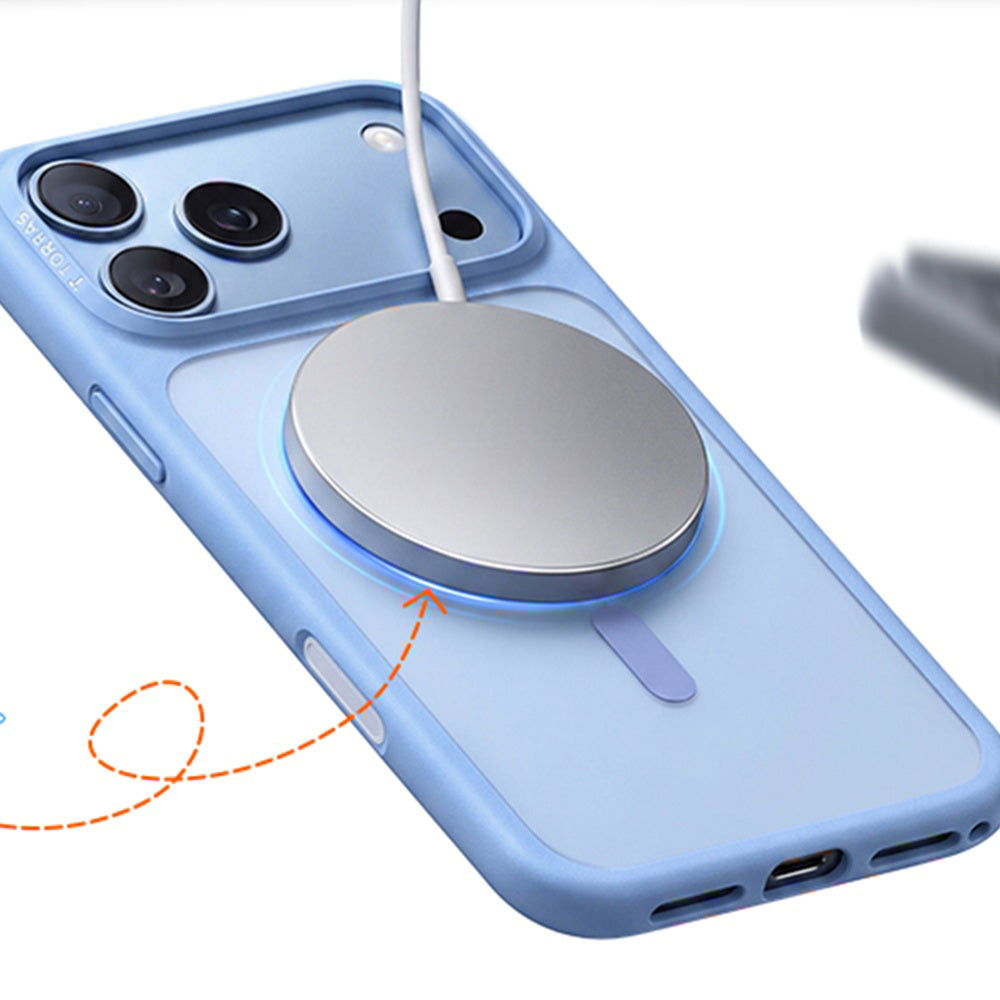 Husa de protectie Torras Guardian Magnetic Series compatibil cu iPhone 17 Pro / iPhone 18 Pro, Albastru