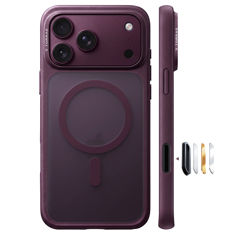Husa de protectie Torras Guardian Magnetic compatibil cu iPhone 17 Pro / iPhone 18 Pro, Mov