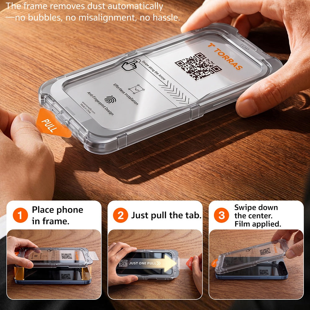 Folie de protectie Torras Sunview AR Shield compatibil cu iPhone 17 Pro Max / iPhone 18 Pro Max, Transparent