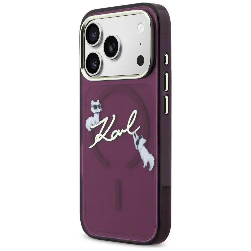 Husa de protectie Karl Lagerfeld compatibil cu iPhone 18 Pro / iPhone 17 Pro, Bordo
