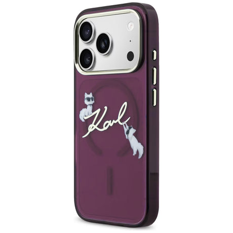 Husa de protectie Karl Lagerfeld compatibil cu iPhone 18 Pro / iPhone 17 Pro, Bordo