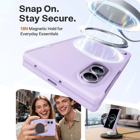 Husa de protectie Torras Ostand L1 Guardian compatibil cu Samsung Galaxy Z Fold8, Mov
