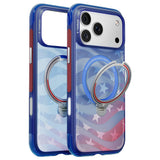 Husa de protectie Torras Ostand Spin Air Football compatibil cu iPhone 17 Pro Max / iPhone 18 Pro Max, Albastru
