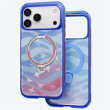 Husa de protectie Torras Ostand Spin Air Football compatibil cu iPhone 17 Pro Max / iPhone 18 Pro Max, Albastru