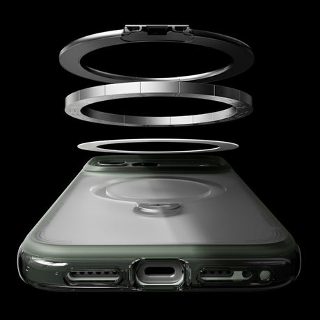 Husa de protectie Torras Ostand Q3 Air compatibil cu iPhone 17 Pro / iPhone 18 Pro, Gri