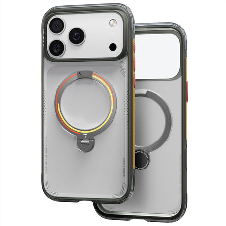 Husa de protectie Torras Ostand Q3 Air compatibil cu iPhone 17 Pro / iPhone 18 Pro, Gri