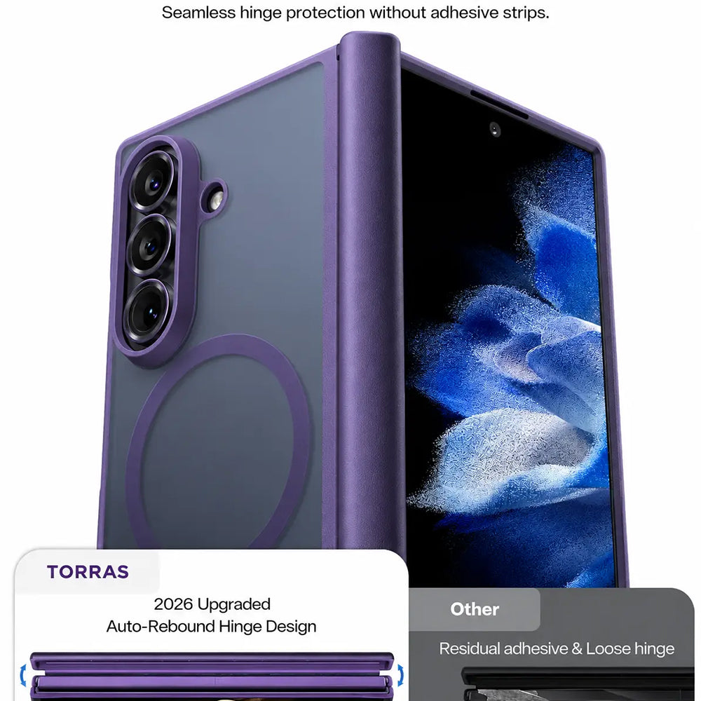 Husa de protectie Torras Guardian Magnetic compatibil cu Samsung Galaxy Z Fold8 Ultra, Mov