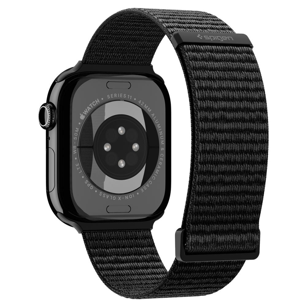 Curea pentru Apple Watch 11/10/9/8/7/SE (3/2/1 Gen)/6/5/4/(44mm/45mm)/ Ultra 3/2/1 (46mm/49mm) - Spigen Band WBF01 (AMP11833) - Black