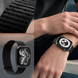Curea pentru Apple Watch 11/10/9/8/7/SE (3/2/1 Gen)/6/5/4/(44mm/45mm)/ Ultra 3/2/1 (46mm/49mm) - Spigen Band WBF01 (AMP11833) - Black