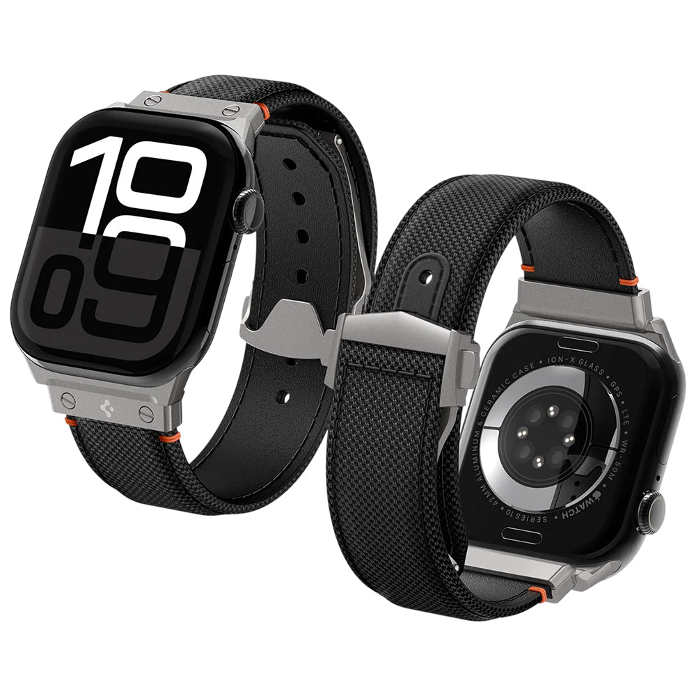Curea smartwatch Spigen compatibil cu Apple Watch 6 / 12 / SE 3, Negru