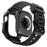 Curea smartwatch Spigen Rugged Armor Pro compatibil cu Apple Watch 12 46mm, Negru
