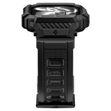Curea smartwatch Spigen Rugged Armor Pro compatibil cu Apple Watch 12 46mm, Negru