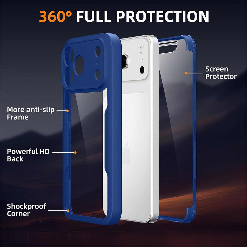 Husa de protectie Techsuit ColorVerse 360 compatibil cu iPhone 18 Pro / iPhone 17 Pro, Albastru
