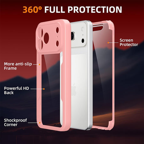 Husa de protectie Techsuit ColorVerse 360 compatibil cu iPhone 18 Pro / iPhone 17 Pro, Roz