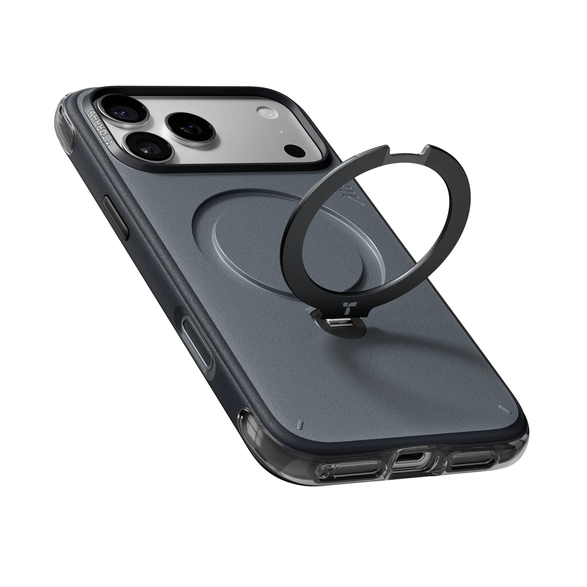 Husa de protectie Torras Ostand Q3 Air Essential compatibil cu iPhone 18 Pro / iPhone 17 Pro, Mov