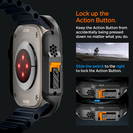 Spigen okosóra tok Apple Watch Ultra készülékhez, fekete